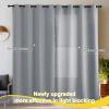 imageNICETOWN Grommet Blackout Curtains for Living Room Bedroom Window Panels Thermal Insulated Soundproof Sliding Door Curtains for Patio Glass Door W52 x L95 Inch 2 Panels Dark MallardSliver Grey
