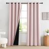 imageNICETOWN Grommet Blackout Curtains for Living Room Bedroom Window Panels Thermal Insulated Soundproof Sliding Door Curtains for Patio Glass Door W52 x L95 Inch 2 Panels Dark MallardPink