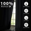 imageNICETOWN Grommet Blackout Curtains for Living Room Bedroom Window Panels Thermal Insulated Soundproof Sliding Door Curtains for Patio Glass Door W52 x L95 Inch 2 Panels Dark MallardDove Gray