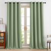 imageNICETOWN Grommet Blackout Curtains for Living Room Bedroom Window Panels Thermal Insulated Soundproof Sliding Door Curtains for Patio Glass Door W52 x L95 Inch 2 Panels Dark MallardOlive