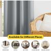 imageNICETOWN Grommet Blackout Curtains for Living Room Bedroom Window Panels Thermal Insulated Soundproof Sliding Door Curtains for Patio Glass Door W52 x L95 Inch 2 Panels Dark MallardDove Gray