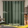 imageNICETOWN Grommet Blackout Curtains for Living Room Bedroom Window Panels Thermal Insulated Soundproof Sliding Door Curtains for Patio Glass Door W52 x L95 Inch 2 Panels Dark MallardGreyish Green
