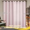 imageNICETOWN Grommet Blackout Curtains for Living Room Bedroom Window Panels Thermal Insulated Soundproof Sliding Door Curtains for Patio Glass Door W52 x L95 Inch 2 Panels Dark MallardPink