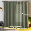 imageNICETOWN Grommet Blackout Curtains for Living Room Bedroom Window Panels Thermal Insulated Soundproof Sliding Door Curtains for Patio Glass Door W52 x L95 Inch 2 Panels Dark MallardDark Mallard