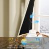 imageNICETOWN Grommet Blackout Curtains for Living Room Bedroom Window Panels Thermal Insulated Soundproof Sliding Door Curtains for Patio Glass Door W52 x L95 Inch 2 Panels Dark MallardCream
