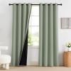 imageNICETOWN Grommet Blackout Curtains for Living Room Bedroom Window Panels Thermal Insulated Soundproof Sliding Door Curtains for Patio Glass Door W52 x L95 Inch 2 Panels Dark MallardSage Green