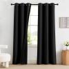 imageNICETOWN Grommet Blackout Curtains for Living Room Bedroom Window Panels Thermal Insulated Soundproof Sliding Door Curtains for Patio Glass Door W52 x L95 Inch 2 Panels Dark MallardBlack