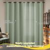 imageNICETOWN Grommet Blackout Curtains for Living Room Bedroom Window Panels Thermal Insulated Soundproof Sliding Door Curtains for Patio Glass Door W52 x L95 Inch 2 Panels Dark MallardSage Green