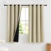 imageNICETOWN Grommet Blackout Curtains for Living Room Bedroom Window Panels Thermal Insulated Soundproof Sliding Door Curtains for Patio Glass Door W52 x L95 Inch 2 Panels Dark MallardCream