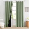 imageNICETOWN Grommet Blackout Curtains for Living Room Bedroom Window Panels Thermal Insulated Soundproof Sliding Door Curtains for Patio Glass Door W52 x L95 Inch 2 Panels Dark MallardOlive