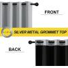 imageNICETOWN Grommet Blackout Curtains for Living Room Bedroom Window Panels Thermal Insulated Soundproof Sliding Door Curtains for Patio Glass Door W52 x L95 Inch 2 Panels Dark MallardDove Gray