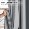imageNICETOWN Grommet Blackout Curtains for Living Room Bedroom Window Panels Thermal Insulated Soundproof Sliding Door Curtains for Patio Glass Door W52 x L95 Inch 2 Panels Dark MallardDove Gray