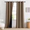 imageNICETOWN Grommet Blackout Curtains for Living Room Bedroom Window Panels Thermal Insulated Soundproof Sliding Door Curtains for Patio Glass Door W52 x L95 Inch 2 Panels Dark MallardKhaki