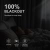 imageNICETOWN Grommet Blackout Curtains for Living Room Bedroom Window Panels Thermal Insulated Soundproof Sliding Door Curtains for Patio Glass Door W52 x L95 Inch 2 Panels Dark MallardSliver Grey