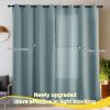 imageNICETOWN Grommet Blackout Curtains for Living Room Bedroom Window Panels Thermal Insulated Soundproof Sliding Door Curtains for Patio Glass Door W52 x L95 Inch 2 Panels Dark MallardGreyish Blue