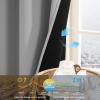 imageNICETOWN Grommet Blackout Curtains for Living Room Bedroom Window Panels Thermal Insulated Soundproof Sliding Door Curtains for Patio Glass Door W52 x L95 Inch 2 Panels Dark MallardSilver Grey