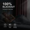 imageNICETOWN Grommet Blackout Curtains for Living Room Bedroom Window Panels Thermal Insulated Soundproof Sliding Door Curtains for Patio Glass Door W52 x L95 Inch 2 Panels Dark MallardPink