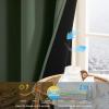imageNICETOWN Grommet Blackout Curtains for Living Room Bedroom Window Panels Thermal Insulated Soundproof Sliding Door Curtains for Patio Glass Door W52 x L95 Inch 2 Panels Dark MallardGreyish Green