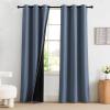 imageNICETOWN Grommet Blackout Curtains for Living Room Bedroom Window Panels Thermal Insulated Soundproof Sliding Door Curtains for Patio Glass Door W52 x L95 Inch 2 Panels Dark MallardStone Blue