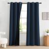 imageNICETOWN Grommet Blackout Curtains for Living Room Bedroom Window Panels Thermal Insulated Soundproof Sliding Door Curtains for Patio Glass Door W52 x L95 Inch 2 Panels Dark MallardNavy