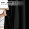 imageNICETOWN Grommet Blackout Curtains for Living Room Bedroom Window Panels Thermal Insulated Soundproof Sliding Door Curtains for Patio Glass Door W52 x L95 Inch 2 Panels Dark MallardBlack