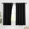 imageNICETOWN Grommet Blackout Curtains for Living Room Bedroom Window Panels Thermal Insulated Soundproof Sliding Door Curtains for Patio Glass Door W52 x L95 Inch 2 Panels Dark MallardBlack