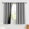imageNICETOWN Grommet Blackout Curtains for Living Room Bedroom Window Panels Thermal Insulated Soundproof Sliding Door Curtains for Patio Glass Door W52 x L95 Inch 2 Panels Dark MallardSilver Grey