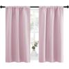 imageNICETOWN Kitchen Curtains Thermal Insulated Curtains ampamp Drapes Small Window Blackout Curtain Panels for Girls Room Lavender Pink 34 in x 45 in W x L 2 Panels