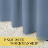 imageNICETOWN Short Blackout Stone Blue Curtain 54 inches Long  Grommet Thermal Window Treatment Solid Drapes Sound Reducing for BedroomHome Office 1 Panel W52 x L54