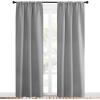 imageNICETOWN Silver Grey Window Curtains for Bedroom  Home Decoration Thermal Insulated Rod Pocket Blackout Blinds ampamp Drapes for Small Windows Silver Grey 2 Panels W34 x L84 Inch