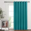 imageNICETOWN Sliding Glass Door Curtains for Window Grommet Wide Thermal Curtain Sound Dampening Window Drape for Living RoomBedroom Peacock Teal W80 x L84 1 Panel