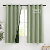 imageNICETOWN Grommet Blackout Curtains for Living Room Bedroom Window Panels Thermal Insulated Soundproof Sliding Door Curtains for Patio Glass Door W52 x L95 Inch 2 Panels Dark MallardOlive Green