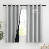 imageNICETOWN Grommet Blackout Curtains for Living Room Bedroom Window Panels Thermal Insulated Soundproof Sliding Door Curtains for Patio Glass Door W52 x L95 Inch 2 Panels Dark MallardSliver Grey