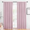 imageNICETOWN Living Room Curtains for Window  Energy Efficient ampamp Noise Reducing Thermal Insulated Rod Pocket Blackout DrapesDraperies for Living Room Baby Pink 2 Panels W52 inches x L84 inches