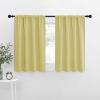 imageNICETOWN RV Blackout Curtains for Camper Windows Paler Yellow 34quot x 30quot Set of 2 Kitchen Curtains Short Blackout Drapes Thermal Insulated Rod Pocket Window Treatment Draperies for Nursery