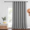 imageNICETOWN Silver Grey Blackout Curtains for BedroomLiving Room 132 Inch Length  Thermal Insulated Room Darkening Grommet Top Window Curtains 100 by 132  Inch 1 Panel