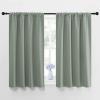 imageNICETOWN Window Curtains Blackout Drapes  Thermal Insulated Solid Rod Pocket Blackout CurtainsDraperies for Living Room Sage Green 1 Pair 42 by 48Inch