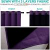 imageNICETOWN 100 Blackout Curtains with Black Liner Backing Thermal Insulated Curtains for Living Room Noise Reducing Drapes Royal Purple 52 inches Wide x 84 inches Long Per Panel Set of 2 Panels