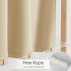 imageNICETOWN 2 Panels RodFree Outdoor Curtains for Patio Waterproof Sticky Top ampamp Back Tab Bottom with Free Rope for Wind Resistance Weatherproof Drapes for GazeboPorch W52 x L84 in Biscotti BeigeBiscotti Beige