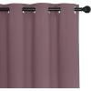 imageNICETOWN Bedroom Curtain Room Darkening Drapery 102 inches Length  Home Fashion Thermal Insulated Grommet Room Darkening Curtain for Living Room Dry Rose 1 Panel 52 x 102 inches