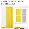 imageNICETOWN Bedroom Curtains Blackout Drapery Panels 2 Panels 42 x 54 Inch Bright Yellow Three Pass Microfiber Thermal Insulated Solid Ring Top Blackout Window CurtainsDrapes