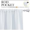 imageNICETOWN Bedroom Window Curtain Panels  Window Treatment Thermal Insulated Rod Pocket Room Darkening Drapes for Patio Door Greyish White 2 Panels 52 in x 72 in W x L