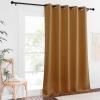 imageNICETOWN Blackout Curtain Drape for Bedroom  Light Reducing Thermal Insulated Solid Grommet Room Darkening Window Curtain 90 inches Long for Living Room Gold Brown 1 Piece W66 x L90