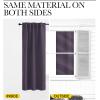 imageNICETOWN Blackout Curtain Panels Window Draperies  Greyish Purple Color 34Inch Wide x72Inch Long 2 Pieces Home Decoration Light ampamp Noise Reducing Room Darkening Drapes for Bedroom