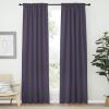 imageNICETOWN Blackout Curtain Panels Window Draperies  Greyish Purple Color 34Inch Wide x72Inch Long 2 Pieces Home Decoration Light ampamp Noise Reducing Room Darkening Drapes for Bedroom