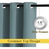 imageNICETOWN Blackout Curtains 63 Length for Nursery  Grommet Window Treatment Thermal Insulated Solid Room Darkening Drapes for Living Room Greyish Blue 1 Panel W52 x L63