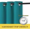 imageNICETOWN Blackout Peacock Teal Curtain ampamp Drape for Bedroom  Grommet Top Thermal Insulated Room Darkening Energy Saving Privacy Drapes for Night Shift 1 Piece W52 x L63