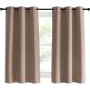 imageNICETOWN Blackout Window Curtains and Drapes for Kitchen Set of 2 42 by 60 Inch Cappuccino Window Treatment Thermal Insulated Solid Grommet Blackout Drapery Panels