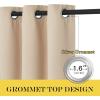 imageNICETOWN Extra Wide Patio Door Curtain  Energy Smart ampamp Noise Reducing Grommet Thermal Insulated Wide Width Drapes Sliding Door Curtain for GuestroomBiscotti Beige W100 x L84