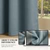 imageNICETOWN Full Blackout Dusty Pink Velvet Curtains 8 Feet Long for Bedroom Elegant Grommet Drapes Thermal Insulated Energy Saving Soundproof Room Darkening Window Treatment for Living Room 52 WStone Blue